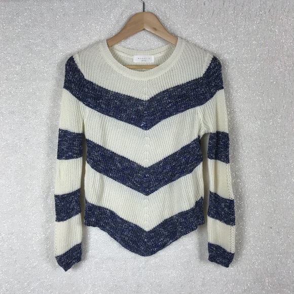 Sweaters - Korean Merci-U Sweater With Chevron Stripe Design